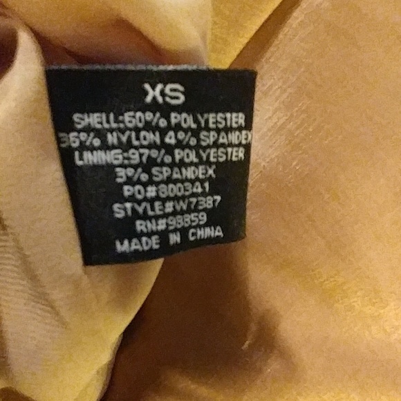 NWT Walter Baker W118 Anabelle gold dress size XS - Picture 8 of 8